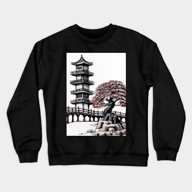 Japan tower bridge Crewneck Sweatshirt by maxcode